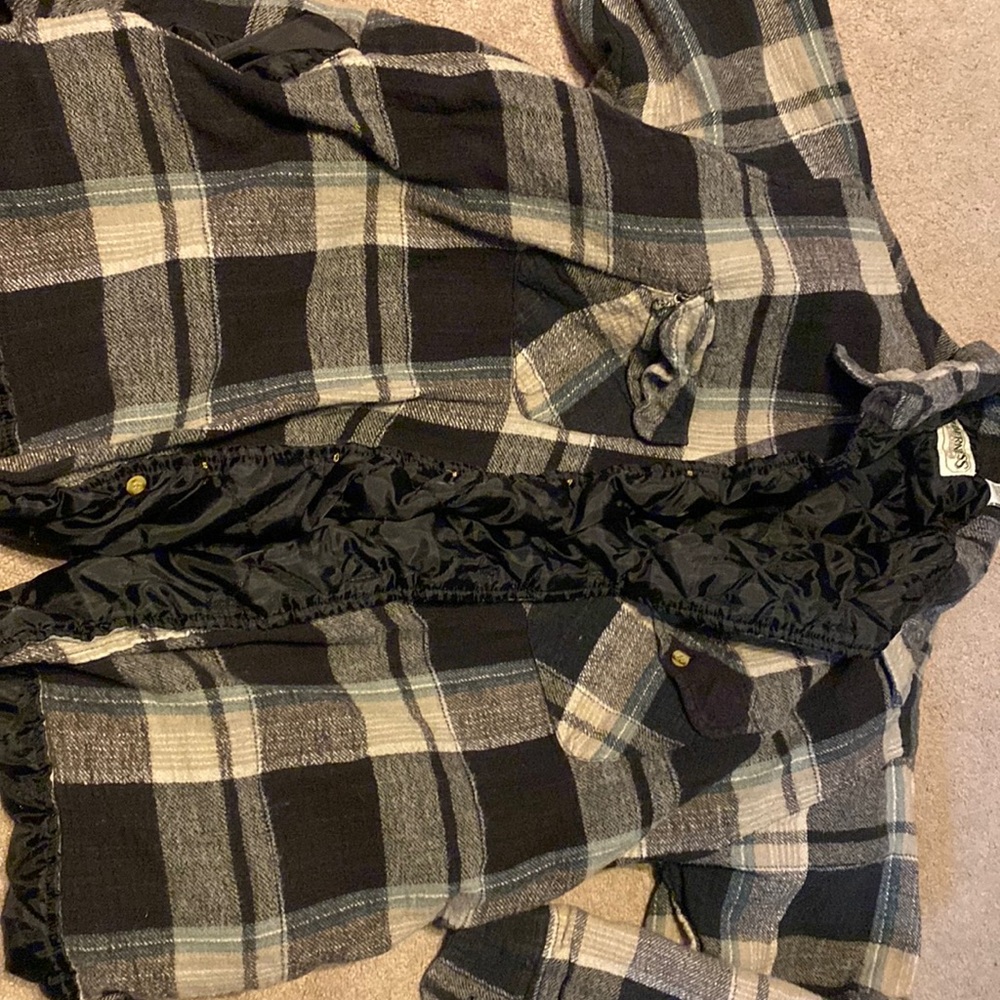 Brown and black flannel